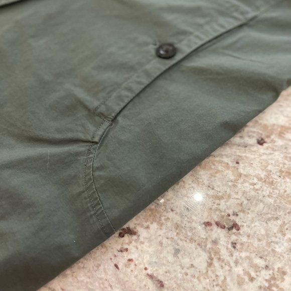 Woolrich army green lightweight pea coat size L - Picture 4 of 12